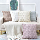 2 Pack Decorative Boho Throw Pillow Covers 45 x 45 cm (White) - RnR Galore