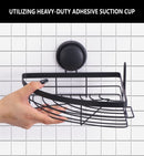 2 Pack Round Corner Shower Caddy Shelf Basket Rack with Premium Vacuum Suction Cup No - Drilling for Bathroom and Kitchen - RnR Galore
