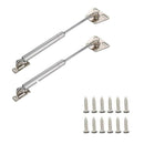 2 Pcs 100N Cabinet Door Hydraulic Hinge Metal Head Lift Support Soft Close & Buffer Telescopic - RnR Galore