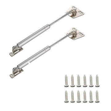 2 Pcs 100N Cabinet Door Hydraulic Hinge Metal Head Lift Support Soft Close & Buffer Telescopic - RnR Galore