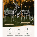 2 PCS Christmas Lights Reindeers 200 LED Decorations Jingle Jollys - RnR Galore