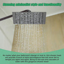 200mm Shower Head Square 304SS Electroplated Matte Black Finish - RnR Galore