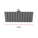 200mm Shower Head Square 304SS Electroplated Matte Black Finish - RnR Galore