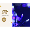 20M Christmas Lights Icicle Light 800 LED Blue White Decor Jingle Jollys - RnR Galore