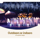 20M Christmas Lights Icicle Light 800 LED Blue White Decor Jingle Jollys - RnR Galore