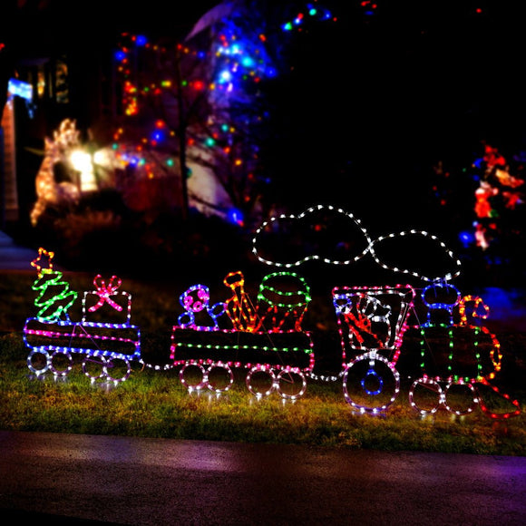 2.1M Christmas Lights 631 LED Train Motif Light Decorations Jingle Jollys - RnR Galore