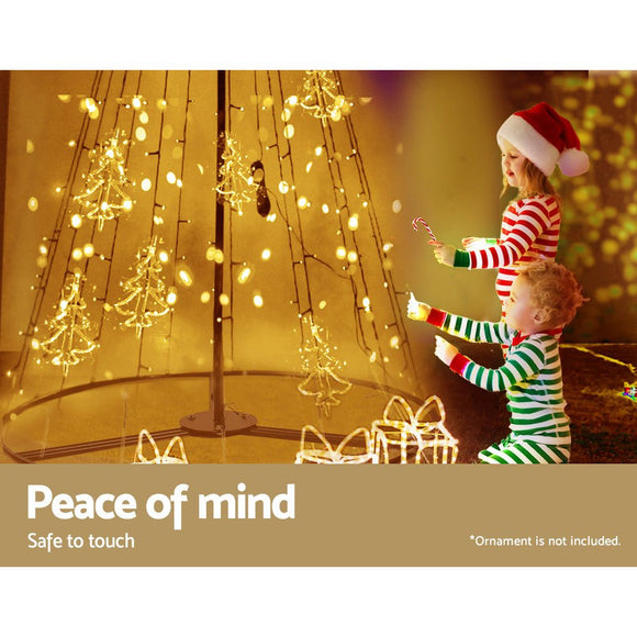 2.1M Christmas Tree LED Solar Warm Jingle Jollys - RnR Galore
