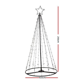 2.1M Christmas Tree LED Solar Warm Jingle Jollys - RnR Galore