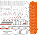 238Pc Pegboard Hooks Set Peg board Bins Parts Storage Assortment Tools Organiser - RnR Galore