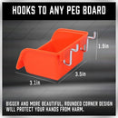 238Pc Pegboard Hooks Set Peg board Bins Parts Storage Assortment Tools Organiser - RnR Galore