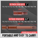 24Pc Torx Bit Set Star Head Screwdriver Bit Long Security Temper Proof T5 - T40 - RnR Galore