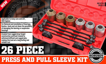 26Pc Universal Press & Pull Sleeve Kit Bush Bearing Remove LCV HGV Engines Tools - RnR Galore