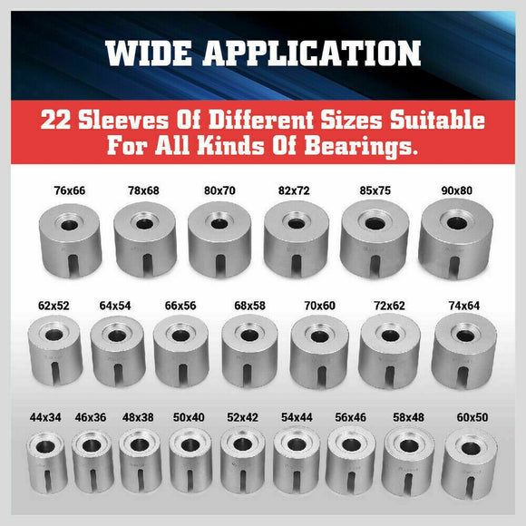 27Pc Universal Pull & Press Sleeve Kit Removal Bushing Driver Set Bearings Seal - RnR Galore