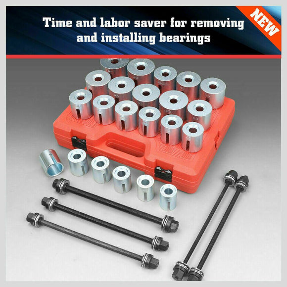 27Pc Universal Pull & Press Sleeve Kit Removal Bushing Driver Set Bearings Seal - RnR Galore