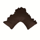 280TC Luxury Percale Ruffled V Pillowcase Chocolate - RnR Galore