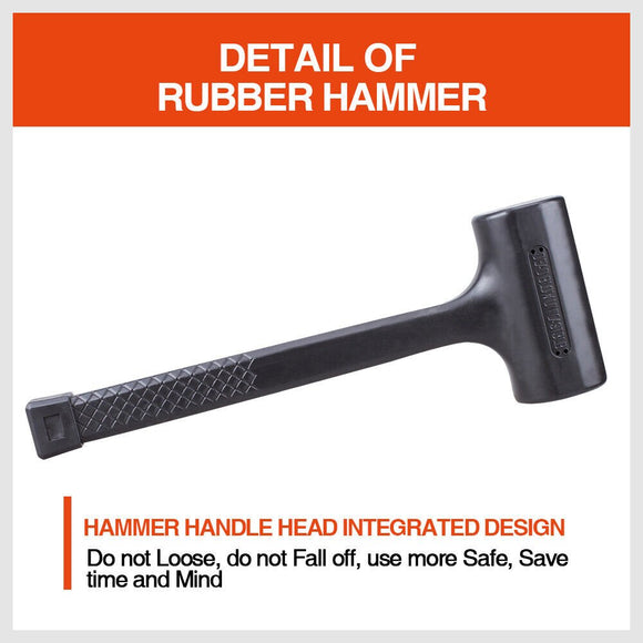 2LB Dead Blow Rubber Mallet Hammer Non Slip Soft Face Auto Car Repair NEW - RnR Galore