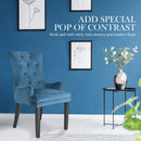 2X French Provincial Dining Chair Ring Studded Velvet Rubberwood Leg LISSE NAVY BLUE - RnR Galore