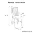 2x Wooden Frame Leatherette in Solid Wood Acacia & Veneer Dining Chairs in Oak Colour - RnR Galore