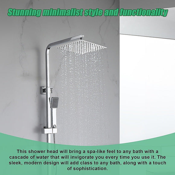 300mm Shower Head Square 304SS Polished Chrome Finish - RnR Galore