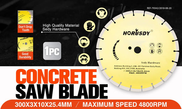 300mm/12" Concrete Saw Blade Masonry Cutting Disc Circular Diamond Stone Cutter - RnR Galore