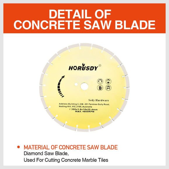 300mm/12" Concrete Saw Blade Masonry Cutting Disc Circular Diamond Stone Cutter - RnR Galore