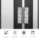 304 Flat Pin Hinge Spring 2Pack 100mm Folding Butt Door Cabinet Hinges Folding Furniture Hardware - RnR Galore