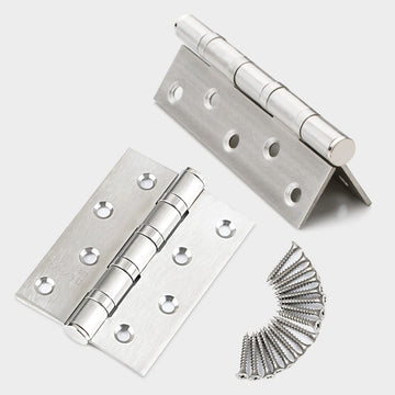 304 Flat Pin Hinge Spring 2Pack 100mm Folding Butt Door Cabinet Hinges Folding Furniture Hardware - RnR Galore