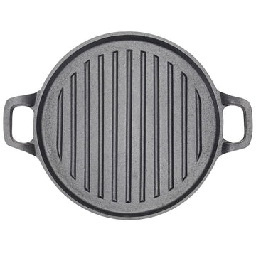 30cm Round Cast Iron Griddle Plate, BBQ Pan Cooking Griddle Grill for StoveF, Oven - RnR Galore