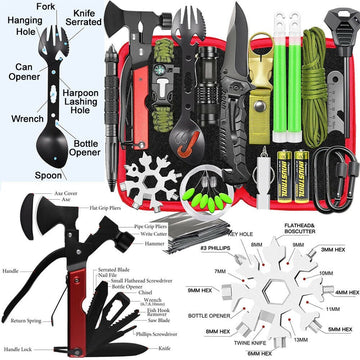 32 In 1 Emergency Survival Equipment Kit Camping SOS Tool Sports Tactical Hiking - RnR Galore