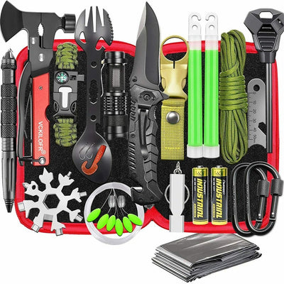 32 In 1 Emergency Survival Equipment Kit Camping SOS Tool Sports Tactical Hiking - RnR Galore