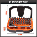 32Piece 1/4" Mini Double Head Screwdriver Bit and Ratchet Set CRV Steel Durable - RnR Galore