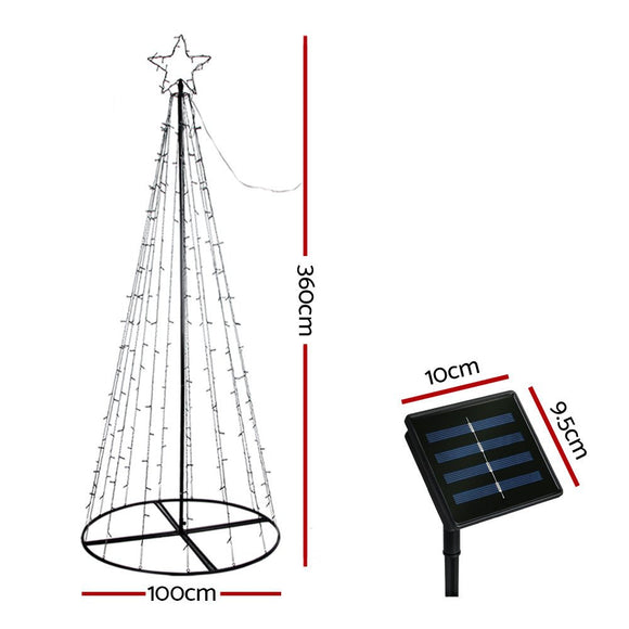3.6M Christmas Tree 400 LED Solar Jingle Jollys - RnR Galore