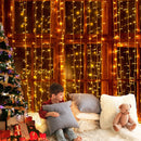 3X6M Christmas Lights Curtain Light Warm White 600 LED Jingle Jollys - RnR Galore