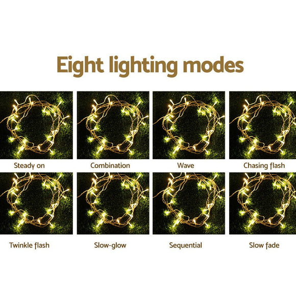 3X6M Christmas Lights Curtain Light Warm White 600 LED Jingle Jollys - RnR Galore