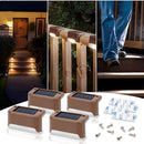 4 Pack SolarPower Deck Lights Outdoor Step Lights Waterproof LED lights - RnR Galore
