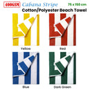 400GSM Cabana Stripe Cotton Polyester Beach Towel Red - RnR Galore