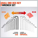 48 - Piece Ratchet Wrench Set with Rolling Pouch - Metric SAE Allen Key & Hex Key Spanner Kit - RnR Galore