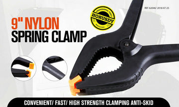 4Pc 9'' Strong Spring Clamps Heavy Duty Nylon Clip Quick Grip Black Large Size - RnR Galore