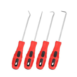 4Pc Pick Hook Set O Ring Oil Seal Remover Non - Slip Rubber Handle Red Local Stock - RnR Galore
