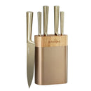 5 - Star Chef 6PCS Kitchen Knife Set Stainless Steel Nonstick Block Chef Sharp - RnR Galore