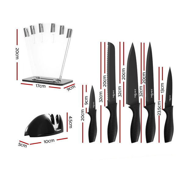 5 - Star Chef 7PCS Kitchen Knife Set Stainless Steel Non - stick with Sharpener - RnR Galore