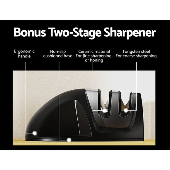 5 - Star Chef 7PCS Kitchen Knife Set Stainless Steel Non - stick with Sharpener - RnR Galore