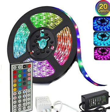 5050 RGB LED Strip Lights Waterproof SMD 300 IP65 5m 12V 44key IR Controller - RnR Galore