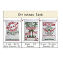 50x70cm Canvas Hessian Christmas Santa Sack Xmas Stocking Reindeer Kids Gift Bag, Cream - Reindeer - RnR Galore