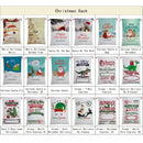 50x70cm Canvas Hessian Christmas Santa Sack Xmas Stocking Reindeer Kids Gift Bag, Cream - Snowflakes Delivery - RnR Galore