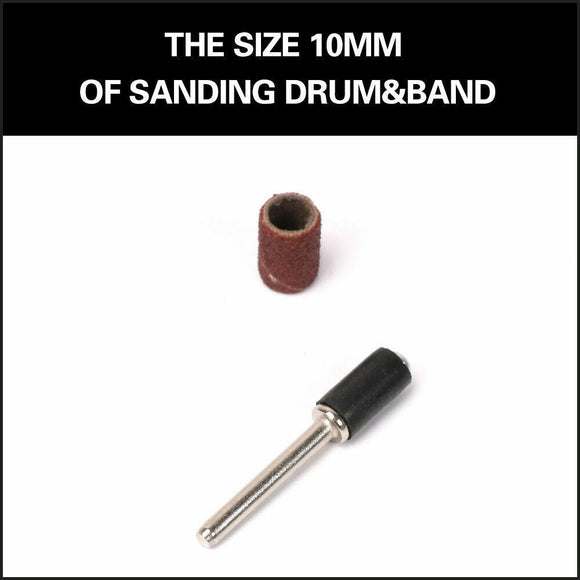 51Pc Sanding Bands Drum Sleeve Set 120 Grits Mandrel Dremel Rotary Kit 3mm Shank - RnR Galore