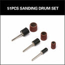51Pc Sanding Bands Drum Sleeve Set 120 Grits Mandrel Dremel Rotary Kit 3mm Shank - RnR Galore