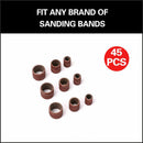 51Pc Sanding Bands Drum Sleeve Set 120 Grits Mandrel Dremel Rotary Kit 3mm Shank - RnR Galore