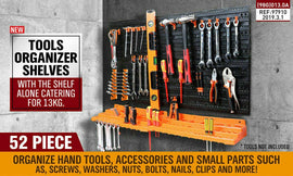 52Pc Wall Mounted Tool Storage Rack Wrench Spanner Holder Screwdriver Pliers New - RnR Galore