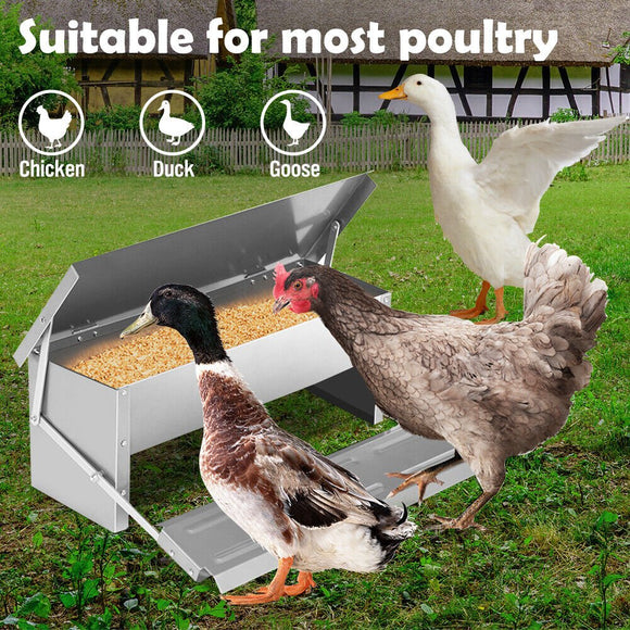 5KG 7.5L Garden Farm Automatic Food Storage Box Stand Chicken Feeder Poultry AU - RnR Galore